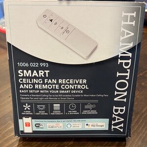 Hampton Bay Smart Ceiling Fan Receiver and Remote Control - White